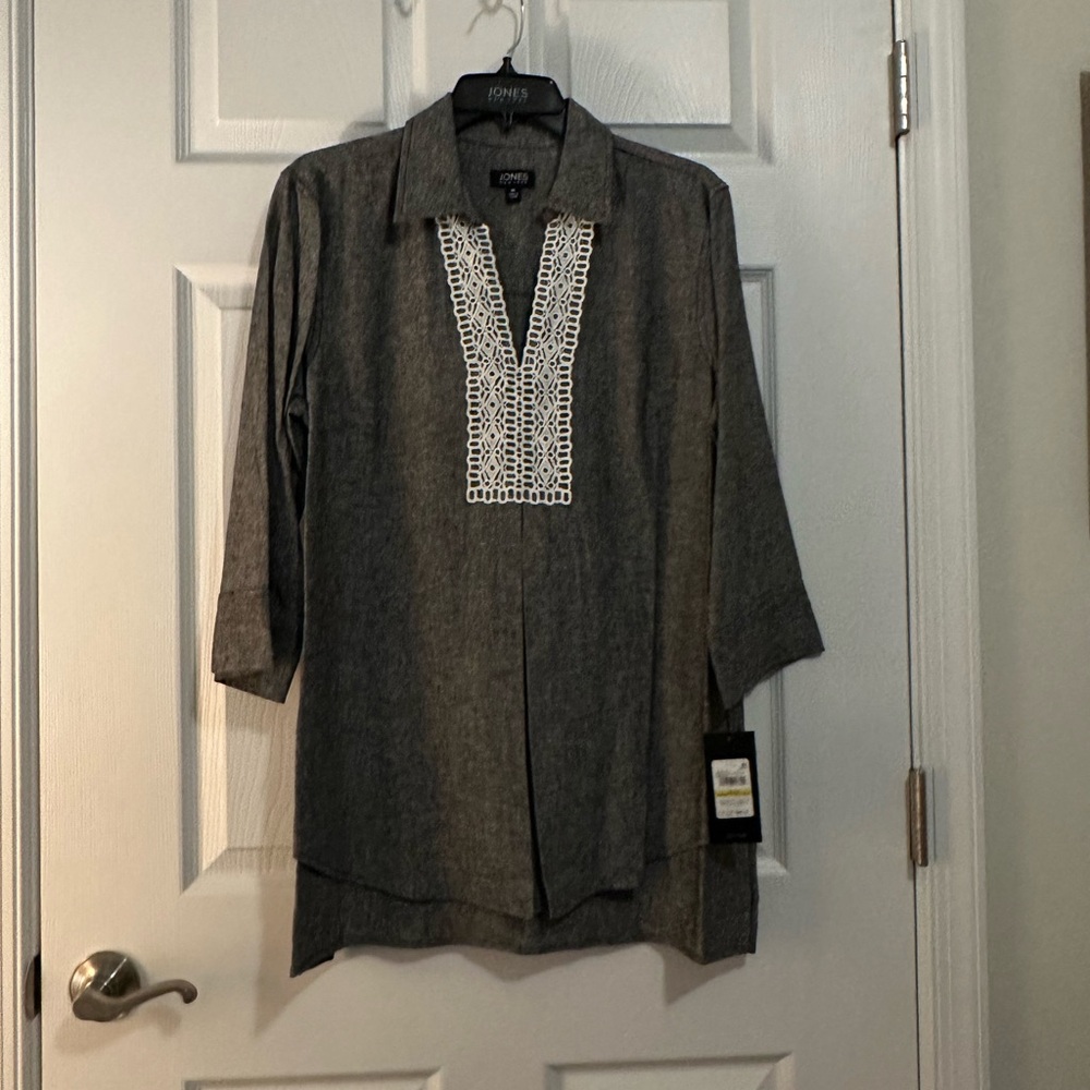 🎃NWT Jones of NY linen blend tunic